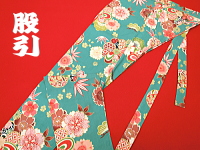 義若オリジナル激安セール柄股引き 吉祥ねじ梅(わさび色)